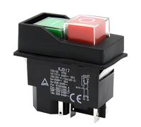 GOEDCH KJD17 Interruttore Elettromagnetico: AC250V 16A Interruttore a Pulsante Elettromagnetico Impermeabile, Interruttore a Pulsante on off, IP54 Strumento di Alimentazione Magnetico (5 Pin)