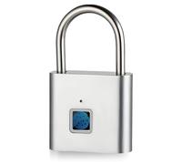 GOEDCH Lucchetto impronte digitali: serratura USB, ricarica USB, lucchetto senza chiave, lucchetto per palestra, batteria dura a lungo, resistente alle intemperie per palestra, ufficio, casa, giardino