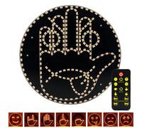 GOEDCH Luce del dito dell'automobile e segno di espressione: luce del dito di espressione automatica 2 in 1 per esprimersi, segno della finestra posteriore LED, lampada del segno del fronte sorridente