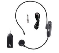 GOEDCH Microfono Wireless Headset: Microfono Wireless Ricaricabile 2,4G UHF, Microfono Senza Fili Headset con Portata di 30M, Microfono da Testa e Palmare 2 in 1 per Insegnamento