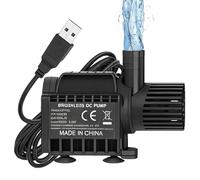 GOEDCH Mini pompa dell'acqua con controllo della velocità: pompa sommersa USB con regolazione del flusso 600L/H, altezza massima 2,2 m, cavo di ricarica USB per sistema di circolazione dell'acqua