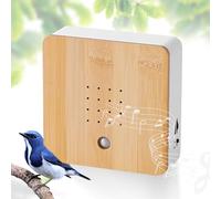 GOEDCH Moderna scatola per canzoni per uccelli con supporto da parete: scatola per suoni della natura, rilevatore di movimento, canto di uccelli rilassante per bagno, spa e relax