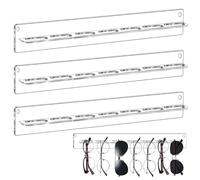 GOEDCH Organizer da Parete per Occhiali da Sole: 3 pezzi Organizer per Occhiali da Sole in Acrilico, Porta Occhiali da Sole da Parete per 7 Paia di Occhiali, Decorazione per La Casa Display Porta