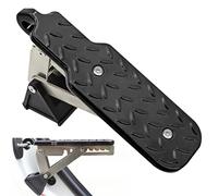 GOEDCH Pedana Pieghevole per Porta: Pedana per Auto con Cuscino a Buffer, Gradino Pieghevole in Acciaio Portatile con 5 Angoli Regolabili, Gradino Porta Auto capacità di Carico di 250 kg, Nero