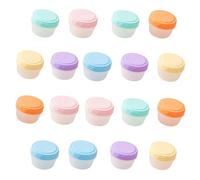 GOEDCH Piccoli contenitori per congelatore: 18 pezzi, contenitori in plastica con coperchio per salse, insalata, spezie, a prova di perdite