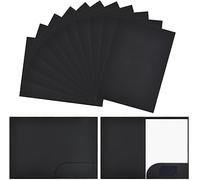 GOEDCH Raccoglitore con tasche, formato A4: 20 pezzi, formato A4, cartellina portadocumenti con scomparto per schede, cartelline in carta kraft per ufficio, con scomparto per biglietti da visita