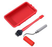 GOEDCH Rullo di Colla per Legno: Pennello per Colla con Vassoio in Silicone, Rullo Riutilizzabile per Arte, Artigianato, Lavorazione Del Legno, Adesivo con Supporto Adesivo