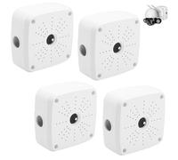 GOEDCH Scatola di giunzione per fotocamera, 4 pezzi, universale, per telecamera di sorveglianza, in plastica spessa, impermeabile, per montaggio esterno, colore: bianco