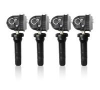 GOEDCH Sensore di Pressione Pneumatici: 4 Pezzi Sistema di Monitoraggio della Pressione dei Pneumatici, Neri Sensori per il Controllo della Pressione dei Pneumatici Adatto Alla Maggior Parte Auto