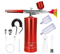 GOEDCH Set Aerografo con Compressore: Aerografo Multifunzione Portatile a Mano, Aerografo Ricaricabile per Design delle Unghie, Decorazione di Torte, Trucco, Modellazione Tatuaggi, Colorazione Modelli