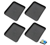 GOEDCH Set di 4 vassoi per scarpe: 35 x 27,5 x 3 cm, tappetini per scarpe, impermeabili e antiscivolo, in plastica, per scarpe, pioggia e inverno