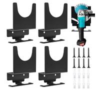 GOEDCH, supporto da parete per smerigliatrice angolare per smerigliatrice angolare, set da 4 pezzi per smerigliatrice angolare, organizer per smerigliatrici, accessori per smerigliatrici angolari per