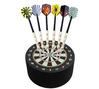 GOEDCH Supporto per bersaglio, 10 x 4 cm, con punta in metallo, mini bersaglio, bersaglio, bersaglio, supporto per freccette in sisal, accessorio per giochi di freccette, per la casa e il tempo libero