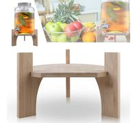 GOEDCH Supporto per Dispenser di Bevande: 21,5 cm Legno Supporto per Dispenser di Bevande con Base Rotonda, Porta Barattoli d'Acqua per Dispenser di Bevande per Bar, Celebrazioni, Festival (21.5cm)