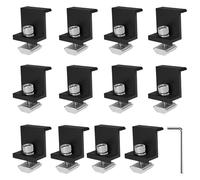 GOEDCH Supporto per Modulo Solare: 12 Pezzi 30mm Staffa Z di Montaggio per Pannelli Solari con Chiave Esagonale, Kit di Montaggio Su Tetto per Fotovoltaica per Camper, Barca, Campeggio, Tetti e Muri