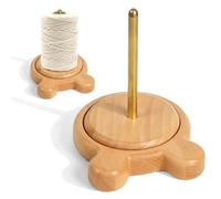 GOEDCH Svolgitore singolo per desktop, in legno: moderno design in legno, facile da maneggiare, supporto per gomitoli di lana, supporto verticale per filati, per lavori a maglia e uncinetto