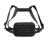 GOEDCH Tactical Chest Rig Pack: nero tattico petto pack, Utility Chest Rig, Radio Pouch Chest Strap Pack, Radio Walkie Chest Bag, Harness Pack Borse per sport all'aria aperta, jogging, trainning