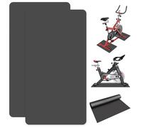 GOEDCH Tappetino protettivo per tapis roulant: 2 pezzi, 60 x 30 cm, tappetino antiscivolo da 3 mm, tappetino di protezione per attrezzature sportive, tappetino antiurto per cross trainer