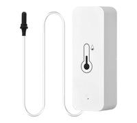 GOEDCH Termometro WiFi igrometro: IP21 protetto termometro igrometro con sonda esterna, funzionamento a batteria, sensore di temperatura per congelatore, congelatore, acquario