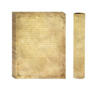 Goefun Carta pergamena vintage double-face a righe, 21 x 28 cm, per scrivere con righe, cancelleria invecchiata per scrivere lettere, diari, certificati, album di ritagli, curriculum, artigianato (100