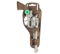 Göhner 25 x 11cm Wild West Revolver 12-Shots Inox con Manico (Brown)