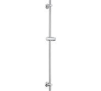 Görbach Asta doccia in acciaio inox, 100 cm, asta doccia con supporto regolabile per soffione doccia, montaggio a parete compatibile con fori forati, adatto per doccette standard, cromato