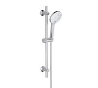 Görbach Colonna Doccia Acciaio Inox senza Miscelatore, Asta Doccia 70 cm con Doccetta e Supporto per Doccia, Soffione Doccia con Tubo 150 cm, Barra Saliscendi Doccia con Doccia a Mano Cromo