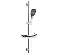 Görbach Saliscendi Doccia con Soffione 3 Getti, Asta Doccia 100 cm Cromo