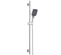 Görbach Saliscendi Doccia con Soffione 3 Getti, Asta Doccia 100 cm Cromo | Asta Doccia Acciaio inox con Supporto per Doccetta e Tubo, Colonna Doccia senza Miscelatore Adattarsi ai Fori Esistenti