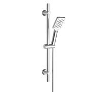 Görbach Colonna Doccia in Acciaio Inox con Doccetta a 3 Getti, Barra Doccia 70cm Asta Doccia Saliscendi con Soffione, Supporto per Soffione Doccia e Tubo per Bagno, Rettangolare, Cromato