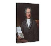 Goethe - Poster con ritratto in tela, decorazione per camera da letto, sport, ufficio, stanza, regalo, 30 x 45 cm