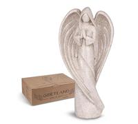Goetland Figurine Angelo Custode In Piedi Angioletto Statuette di Angelo Preghiera Statue Statuetta Decorativa Cimitero Tomba Casa Interno Regalo Resine Artificiali 22 cm