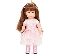 Götz 1713029 Proprio come me - Bambola della principessa Chloe - bambola in piedi alta 27 cm con capelli castani extra lunghi, occhi azzurri addormentati in un set da 5 pezzi