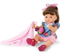 Götz 1918243 Bambola da bagno Maxy Aquini Roses Garden - bambola con capelli castani, occhi marroni che dormono - set da 9 pezzi - bambola per bambina da 42 cm