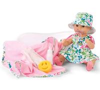 Götz 1953139 Bambola Sleepy Aquini - Blooms - bambola da bagno alta 33 cm con occhi azzurri che dormono, senza capelli in set da 12 pezzi
