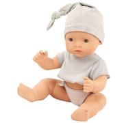 Götz 2318051 Maxy Aquini to Dress bambola da bagno - bambola senza capelli 42 cm, occhi dormienti blu - set da 4 pezzi - bambola per bambina