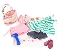 Götz 3401754 Combinazione Divertimento Estivo - Taglia Abbigliamento per Bambole. XL - Set di Abbigliamento e Accessori da 10 Pezzi per Bambole in Piedi da 45 a 50 cm