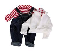 Götz 3401998 Set salopette per bambole - Taglia vestiti per bambole da marinaio S - Set di abbigliamento e accessori da 4 pezzi per bambole da 30 a 33 cm