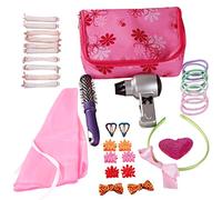 Götz 3402239 Parrucchiere per bambole - Accessori per acconciature e parrucchieri - Set per lo styling da 35 pezzi e set per il trucco per bambole e teste per il trucco