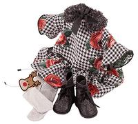 Götz 3403237 Combinazione X-Mas Rose - Set di vestiti per bambole Dimensioni XL - Set di abbigliamento e accessori da 6 pezzi per bambole in piedi da 45 a 50 cm
