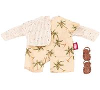 Götz 3403500 Combinazione Palm Springs - Taglia Abbigliamento per Bambole. S - Set di Abbigliamento e Accessori da 4 Pezzi per Bambole da 30 a 33 cm
