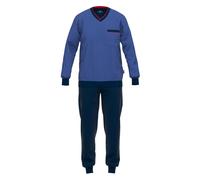 Götzburg Pigiama Da Uomo Lungo - Pigiama Con Scollatura A V, Cotone Puro