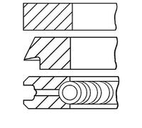Goetze Kit segmenti pistone 08-124000-00 per Fiat, Lancia, Alfa Romeo, Opel