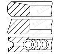 Set di anelli per pistoni GOETZE 08-127400-00