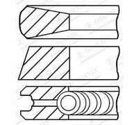 GOETZE ENGINE 08-442800-00 Kit fasce elastiche per YUTONG 6121 per VAN HOOL TX