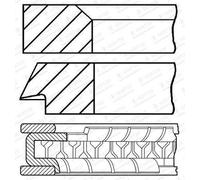 Goetze Engine 08-445800-00 pistone e anelli