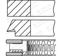 GOETZE ENGINE 08-448500-10 Kit fasce elastiche