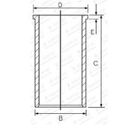 GOETZE ENGINE 14-020300-00 Canna cilindro per MERCEDES-BENZ
