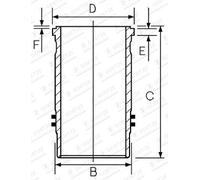 GOETZE ENGINE 15-450220-00 Canna cilindro