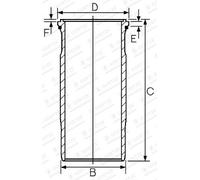 GOETZE ENGINE 15-570090-00 Canna cilindro